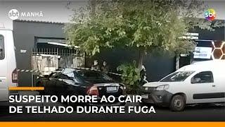 Homem morre ao fugir e cair de telhado durante operação contra desmanche em SP | #SBTManha