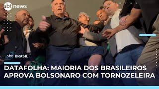 Datafolha: maioria dos brasileiros aprova Bolsonaro com tornozeleira  | #SBTBrasil