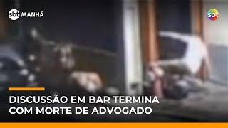 Homem pega arma de ex-PM durante discussão em bar, atira e mata advogado | #SBTManha