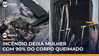 Incêndio após briga destrói casa e deixa casal gravemente ferido na Grande SP | #SBTManhã