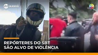 Equipes de reportagem do SBT são alvos de criminosos durante o trabalho em SP | #SBTManhã
