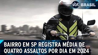 Criminosos se disfarçam de motoboys para assaltar bairros em São Paulo | SBT Brasil (05/02/25)