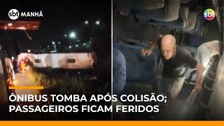 Ônibus capota após colisão com caminhão na BR-232 em Pernambuco | #SBTManhã