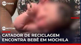 Recém-nascida é encontrada dentro de mochila na grande SP | #SBTNotícias
