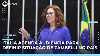 Justiça italiana marca audiência para avaliar prisão da deputada Carla Zambelli | #SBTBrasil