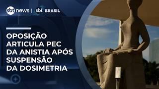 Oposição articula PEC da Anistia após Moraes suspender aplicação da lei da dosimetria