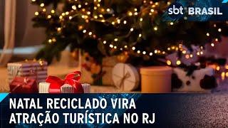 Artesã produz decoração de natal com material reciclado no Rio de Janeiro | SBT Brasil (30/11/24)