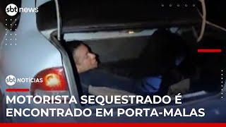 Motorista causa acidente após ser obrigado a dirigir em alta velocidade por bandidos | #SBTNoticias