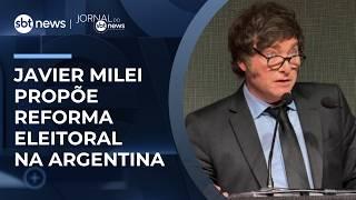 Fim das primárias e mudanças nos financiamentos: Milei quer fazer reforma eleitoral | #JornaldoSBTNews