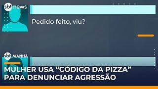 Mulher usa "código da pizza" para denunciar agressão à polícia; ouça | #SBTManhã (03/06/25)