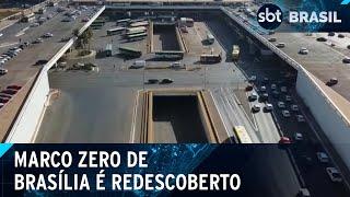 Marco Zero de Brasília é identificado em obra de pavimentação