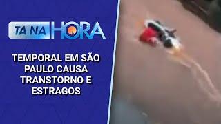 Motociclista é arrastado pela correnteza durante chuva em São Paulo | Tá na Hora (29/11/24)