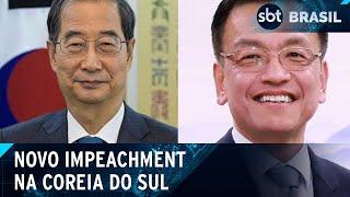 Deputados da Coreia do Sul aprovam impeachment também de presidente interino | SBT Brasil (27/12/24)