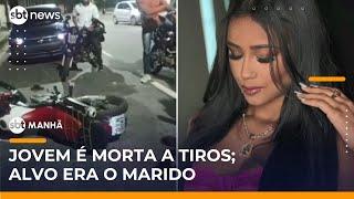 Jovem é morta por engano na garupa de moto; alvo seria o marido | #SBTManhã