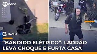 Flagra: Bandido resiste a choque elétrico e furta casa no Paraná | #SBTManhã
