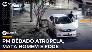 PM atropela, mata homem em situação de rua e arrasta corpo ao meio-fio | #SBTManhã
