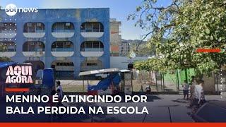 Bala perdida atinge menino no RJ: ‘Pai, se eu voltar para escola, vou ser baleado?’ | #AquiAgora