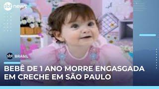 Bebê de 1 ano morre engasgada em creche municipal de Jacareí, em São Paulo | #SBTBrasil