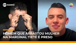 SP: Preso, homem que arrastou mulher na Marginal Tietê nega envolvimento com vítima | #SBTManhã