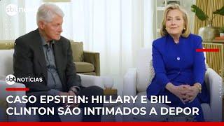 Congresso dos EUA intima Bill e Hillary Clinton a depor sobre caso Epstein | #SBTNoticias