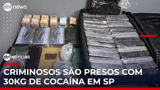 Dupla em BMW é presa transportando droga para casa em São Paulo | #SBTNotícias 1ª Edição