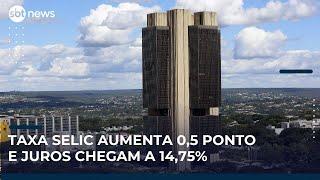 Banco Central eleva taxa básica de juros para 14,75%, maior patamar em 19 anos | #SBTNews (08/05/25)