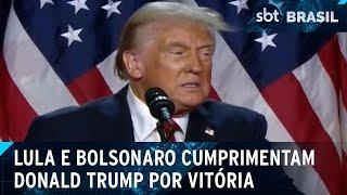 Lula, Bolsonaro e outros políticos cumprimentam Trump pela vitória nos EUA | SBT Brasil (06/11/24)