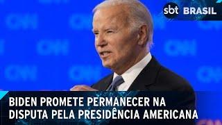 Joe Biden volta a garantir permanência na corrida eleitoral americana | SBT Brasil (05/07/24)