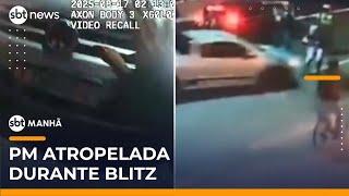 SP: Homem é preso após atropelar policial militar em blitz | #SBTManhã