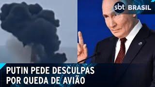 Queda de avião da Embraer: Putin se desculpa com presidente do Azerbaijão | SBT Brasil (28/12/24)