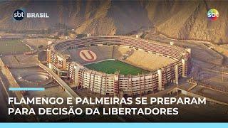Flamengo e Palmeiras fazem último treino antes da decisão da Libertadores em Lima | #SBTBrasil