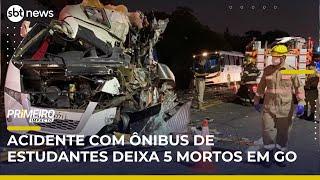 Acidente com ônibus de estudantes da UFPA deixa 5 mortos em GO | #SBTBrasil 
