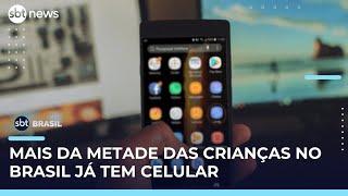 Mais de 50% das crianças de 10 a 13 anos têm celular, revela IBGE | #SBTBrasil