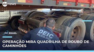 Polícia opera contra quadrilha internacional de roubo de caminhões em SC | SBT Brasil (04/06/25)