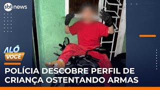 Criança de 10 anos é usada por irmão para ostentar armas nas redes sociais | #AloVoce