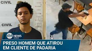 Suspeito de atirar em cliente de padaria durante assalto em SP é preso | #SBTNews Manhã (25/03/25)