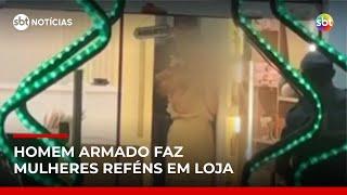 Bandido mantém mulheres reféns em loja de Cubatão (SP) e se entrega após negociação | #SBTNotícias