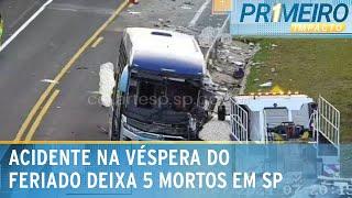 Acidente entre ônibus e micro-ônibus deixa 5 mortos em Ipeúna, SP | Primeiro Impacto (08/07/24)