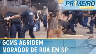 GCMs agridem homem em situação de rua já algemado em São Paulo | Primeiro Impacto (08/07/24)