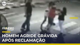 Grávida de quatro meses é agredida por motorista em SP | #PrimeiroImpacto