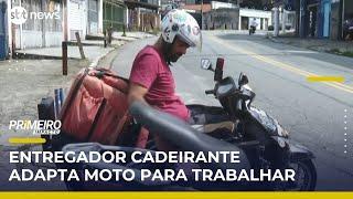 Motoboy cadeirante dribla dificuldades para continuar trabalhando | Primeiro Impacto (24/04/25)
