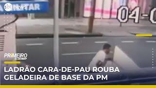 Ladrão é preso após roubar geladeira de base da polícia no Rio | Primeiro Impacto (06/06/25)