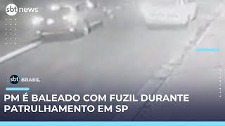 Polícia faz buscas por suspeitos de balear um policial com tiros em SP | SBT Brasil (07/05/25)