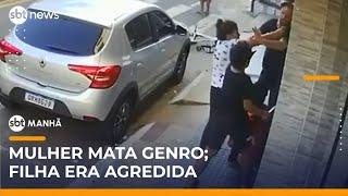 Mulher mata genro com facada no peito para defender filha agredida | #SBTManhã