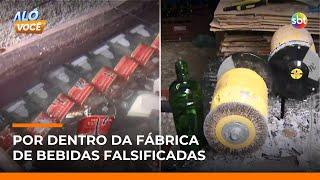 Marca de tiro, prisão e garrafa no cloro: operação contra falsificação de bebidas em SP | #AloVoce