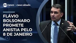 Flávio diz que, se for eleito, condenados do 8 de Janeiro "subirão rampa" com ele | #NewsSábado