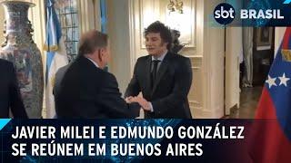 Presidente argentino e oposição venezuelana se encontram neste sábado (04) | SBT Brasil (04/01/25)