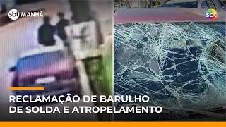Homem atropela adolescentes após reclamação de barulho de solda | #SBTManhã