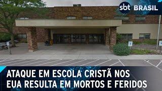 Atirador abre fogo em escola nos EUA e deixa vários ao menos dois mortos | SBT Brasil (16/12/24)