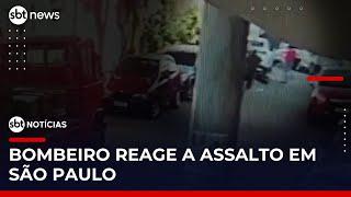 Bombeiro reage a tentativa de assalto na zona sul de SP | #SBNoticias